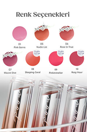Yoğun Nemlendirme Sunan Vegan Dudak Balmı PERIPERA Ink Mood Glowy Balm (6 Rose in True) (Hip Gray)