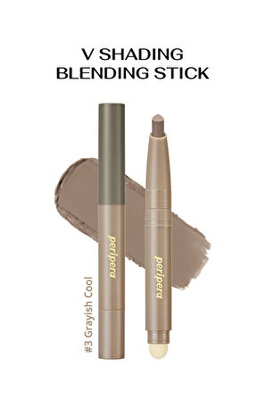 Pratik Uygulanan Çift Taraflı Kontür Stick PERIPERA V Shading Blending Stick (003 Grayish Cool)