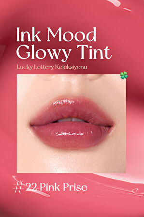 Kalıcı, Pigmentli, Parlak Bitişli Tint Peripera Ink Mood Glowy Tint (22 Pink Prize) (Lucky Lottery)