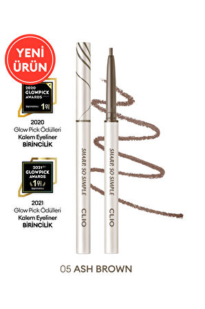 Suya Dayanıklı, İnce Uçlu Göz Kalemi CLIO Sharp So Simple Waterproof Pencil Liner (005 Ash Brown)