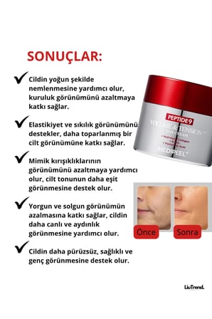 MEDIPEEL Peptide 9 Volume & Tension Tox Cream Pro 50 ml Kırışıklıklar Için Peptid Krem