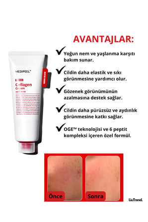 MEDIPEEL Red Lacto Collagen Barrier Cream 80 ml Kollajen Ve Peptidler Içeren Bariyer Kremi