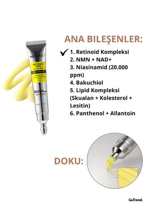 MEDIPEEL Retinal NMN Bounce Shot Eye Cream 15 ml (Refill) Retinal ve NMN İçeren Lifting Göz Çevresi Kremi