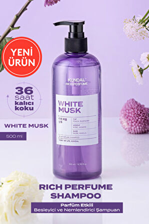Parfüm Etkili Besleyici ve Nemlendirici Şampuan KUNDAL Rich Perfume Shampoo 500ml  (White Musk)