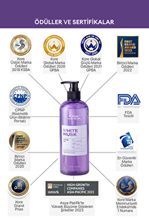 Parfüm Etkili Besleyici ve Nemlendirici Şampuan KUNDAL Rich Perfume Shampoo 500ml  (White Musk)