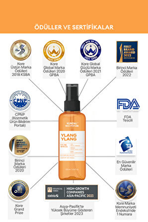 Parfüm Etkili, Besleyici Saç Misti KUNDAL Rich Perfume Hair Mist 100ml (Ylang Ylang)