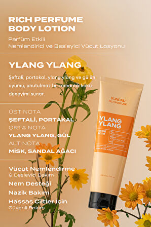 Parfüm Etkili Nemlendirici&Besleyici Vücut Losyonu KUNDAL Rich Perfume Body Lotion 200ml Ylang Ylang
