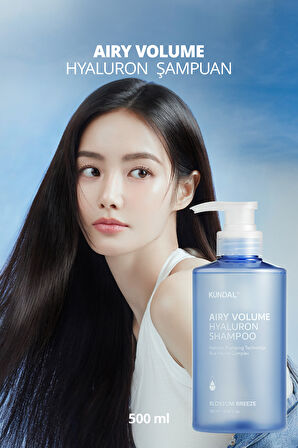 Arındıran, Nemlendiren, Hacim Veren Şampuan KUNDAL Airy Volume Hyaluron Shampoo 500ml Blossom Breeze