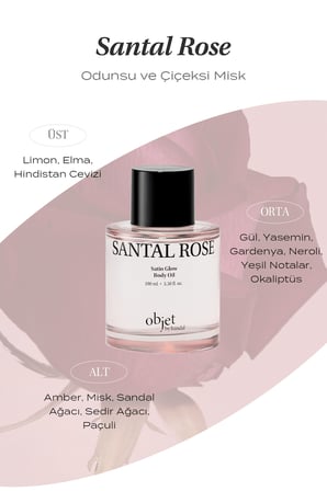 Yapışkanlık Hissi Bırakmayan Saten Bitişli Vücut Yağı KUNDAL Satın Glow Body Oil (Santal Rose)