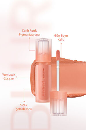 Gün Boyu Kalıcı Pürüzsüz Matlık Sunan Tint PERIPERA Over Blur Tint (001 Warm-Bassador)