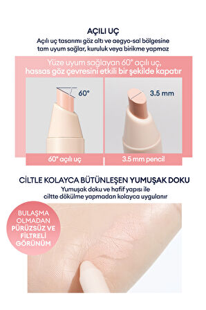 Renk Düzenleyici Kalem Kapatıcı Somon Mercan Rengi PERIPERA Mood Fit Pencil Concealer(001CoverSalmon