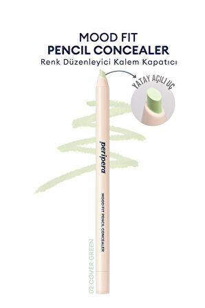 Renk Düzenleyici Kalem Kapatıcı Yeşil Renk PERIPERA Mood Fit Pencil Concealer 002 Cover Green