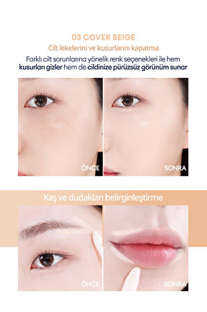 Renk Düzenleyici Kalem Kapatıcı Bej Renk PERIPERA Mood Fit Pencil Concealer (003 Cover Beige)