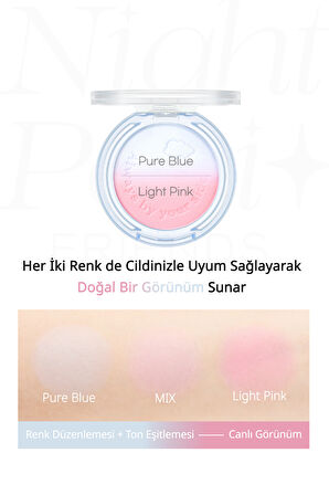 Doğal ve Aydınlık Görünüm Sunan İki Tonlu Allık PERIPERA Pure Blushed Custom Cheek (001 Candy Pink)