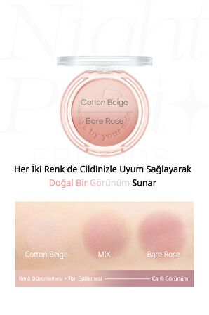 Doğal ve Aydınlık Görünüm Sunan İki Tonlu Allık PERIPERA Pure Blushed Custom Cheek (003 Soul Rose)