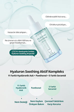 Hassas Ciltlere Bakım Sunan Nemlendirici Ampul GOODAL Houttuynia Cordata Hyaluron Soothing Ampoule