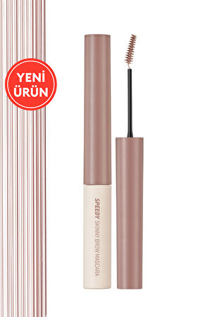 Özel Fırça Tasarımlı, Yoğun Pigmentli Kaş Maskarası PERIPERA Speedy Skinny Brow Mascara 05 Peony Ash