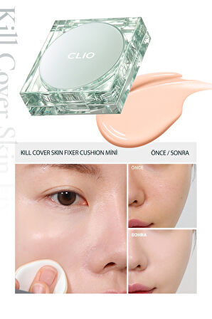 Kalıcı Mat Mini Boy Cushion CLIO Kill Cover Skin Fixer Cushion Mini (21C Lingerie) SPF50+ PA+++