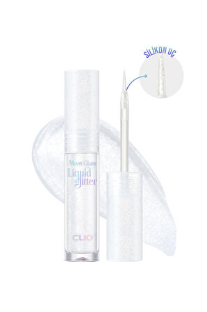 Işıltılı ve Şeffaf Likit Glitter CLIO Moon Glass Liquid Glitter Sweet Cloud (01 Baby Snow)