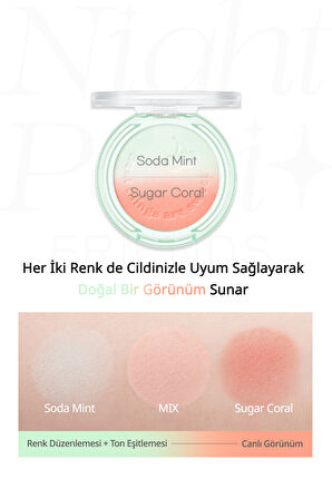 Doğal ve Aydınlık Görünüm Sunan İki Tonlu Allık PERIPERA Pure Blushed Custom Cheek (004 Juicy Coral)