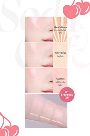 İnci Işıltıları İçeren Aydınlatıcı Paleti PERIPERA V Highlighter Ad (001 Shining On)