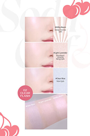 İnci Işıltıları İçeren Aydınlatıcı Paleti PERIPERA V Highlighter Ad (002 Clear Flash)