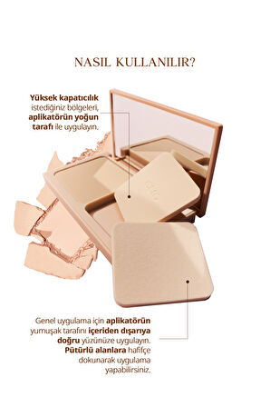 Hafif Yapılı, Pürüzsüz Mat Bitişli Pudra Fondöten CLIO Kill Cover Powder Foundation (21C Lingerie)