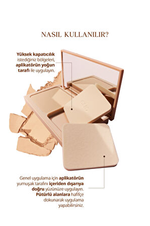 Hafif Yapılı, Pürüzsüz Mat Bitişli Pudra Fondöten  CLIO Kill Cover Powder Foundation (23N Ginger)