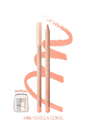 Kremsi Formüle Sahip Dudak Kalemi ve Kalemtıraş Seti CLIO Velvet Lip Pencil Set 06 Vanilla Coral