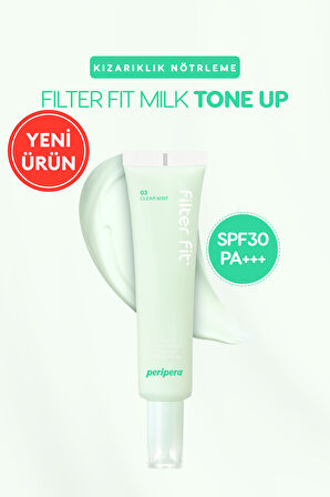 Kızarıklıkları Nötrleyen Ton Eşitleyici Krem PERIPERA Filter Fit Milk Tone Up (003 Clear Mint) SPF30