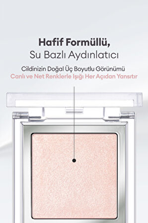 Doğal Görünüm Sunan Pembe Işıltılı Aydınlatıcı CLIO Glass&Highlighter (01 Moon Glow) Luxury Koshort