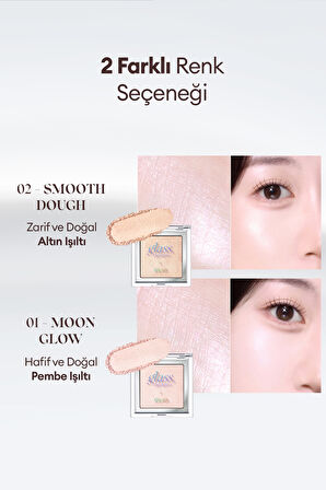 Doğal Görünüm Sunan Altın Işıltılı Aydınlatıcı CLIO Glass&Highlighter(02 Smooth Dough)Luxury Koshort