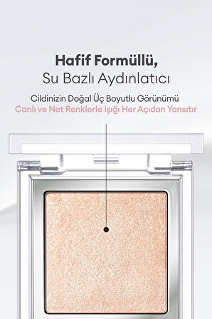 Doğal Görünüm Sunan Altın Işıltılı Aydınlatıcı CLIO Glass&Highlighter(02 Smooth Dough)Luxury Koshort