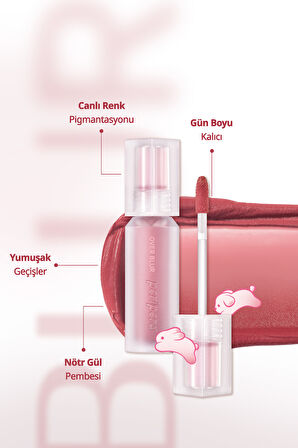 Gün Boyu Kalıcı Pürüzsüz Matlık Sunan Tint PERIPERA Over Blur Tint (010 Best Rose) (Tteok)