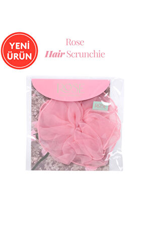 Pembe Fırfırlı Scrunchie Lastikli Saç Tokası PERIPERA Rose Hair Scrunchie