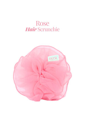 Pembe Fırfırlı Scrunchie Lastikli Saç Tokası PERIPERA Rose Hair Scrunchie