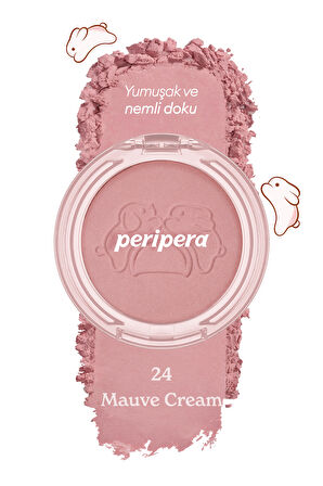 Yumuşak ve Nemli Dokulu Allık PERIPERA Pure Blushed Sunshine Cheek (#24 Mauve Cream) (Tteok Recipe)