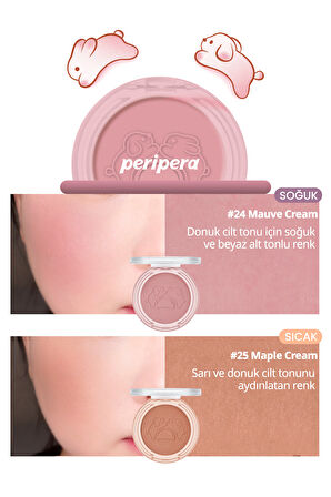 Yumuşak ve Nemli Dokulu Allık PERIPERA Pure Blushed Sunshine Cheek (#24 Mauve Cream) (Tteok Recipe)