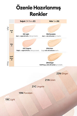 Mat Bitişli CLIO Kill Cover Founwear Cushion The Original + Refill (19C Light) SPF50+ PA+++