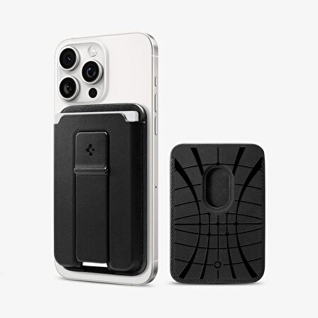 Spigen MagFit iPhone için MagSafe özellikli 3 Kartlı Manyetik Cüzdan Smart Fold 2 Wallet