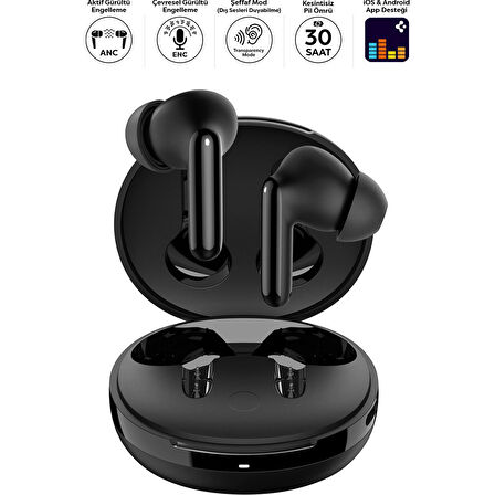 Spigen Audio SA-TW S10 Anc Kablosuz Tws Kulaklık Siyah ASD07886