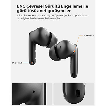 Spigen Audio SA-TW S10 Anc Kablosuz Tws Kulaklık Siyah ASD07886