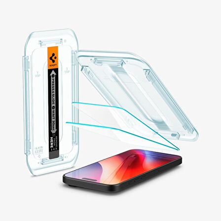 Spigen iPhone 16 Pro Max Cam Ekran Koruyucu Kolay Kurulum Glas.tR EZ Fit Slim HD (2 Adet)