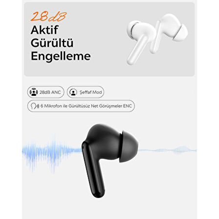 Spigen Audio SA-TW S10 Anc Kablosuz Tws Kulaklık Beyaz ASD07962