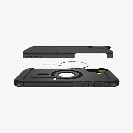 Spigen iPhone 16 Plus ile Uyumlu Kılıf Tough Armor Mag (MagSafe Uyumlu) Black
