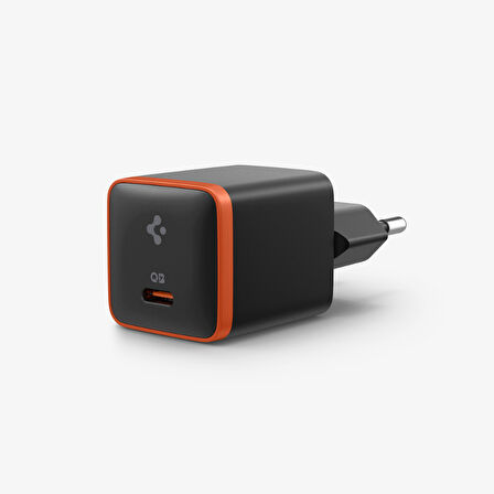Spigen 30W USB-C Mini Adaptör - Samsung PPS Destekli Hızlı Şarj Aleti iPhone & Android & iPad & MacBook Type-C EE301 Black - ACH08448