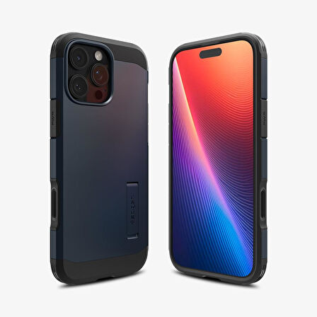 Spigen iPhone 16 Pro Kılıf Tough Armor AI T (Kamera Buton Korumalı) MagFit MagSafe Özellikli