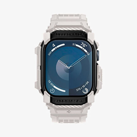 Spigen Apple Watch 46mm Seri 10 Kılıf & Kordon Kayış Rugged Armor Pro