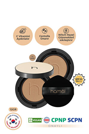 Zero Fit Cushion Uzun Süre Kalıcı Kore Fondöten SPF50+ PA+++ Doğal Bitişli Refill x2 12g Sand