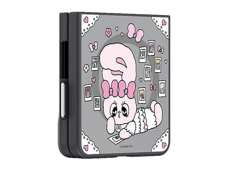 SAMSUNG Galaxy Z Flip8 Aynalı Magnet Kılıf (Esther Bunny)